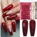 50g Red Sequin Glitter Set for Epoxy Resin & Nail Art - Mixed Coarse & Fine Flakes - Festival Makeup - 4 Sizes (0.2mm 1mm 2mm 3mm) - International Shipping - Buy Online on GoSupps.com