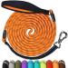 Aystkniet Bungee tow leash for dogs 30m shock -absorbing dog leash with padded handle reflective threads lockable hooks for medium large dog 30m 8mm orange