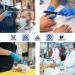NITRO-V Nitrile-Vinyl Exam Gloves - Latex and Powder Free, Blue, Large (100 Count) - Medical Grade for Clinic, Nursing, Food Handling, Cleaning, and Salon Use - Buy Online on GoSupps.com
