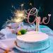 Arthsdite One Cake Topper with Heart Baby First Birthday Cake Decorations for Baby Shower Boys Girls Kids 1st Birthday Party Decorations Supplies - Rose Gold Glitter - Buy Online on GoSupps.com