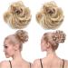 SEGO Hair Part Hair tie Dutt Extensions updos Hair knot hair extension Unorderment curly sandy brown & blond #27H613
