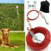 Dog running line for dogs 30.5 m with a 3 m long dog runner cable the garden camping outdoors durable and strong discharge cables ideal large medium-sized small dogs up to 56.7 kg 100 ft for one dog up to 125 lbsRed/excursion single -colored (GetaWay Soli