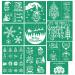 JAJADO Christmas Theme Silk Screen Stencils 10 Pcs  Xmas Winter Holiday Chalk Mesh Transfers Mesh Stencil Reusable Self-Adhesive Screen Printing Stencils for Wood  Fabric  Pillow  Wall DIY Home Decor 10 pcs Christmas Ste...