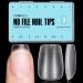 TOMICCA Extra Short Coffin Nail Tips - 450Pcs Full Cover Gel Nail Tips, Soft Acrylic Gel Nail Tips for Nail Extension, 15 Sizes Pre-shaped Double-sided Matte Fake Gel Nail Tips with Box 450pcs-extra short coffin nail tips