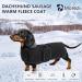Minezi Waterproof Dachshund Winter Jacket - Cozy Wool Lining & Adjustable Straps | Black XS (31-32cm) - Ideal Dog Clothing - Buy Online on GoSupps.com