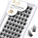 Cluster Lashes D Curl 12mm 72 Clusters B&Q Lash Clusters Individual Lashes Volume Eyelash Clusters DIY Lash Extensions Soft Wispy Cluster Eyelash Extensions DIY at Home (B28 D-12mm) D-12 mm B 28