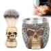 Men's Beard Shaving Kit | Stainless Steel Bowl & Skeleton Head Brush Set - Perfect Grooming Essentials - Buy Online on GoSupps.com