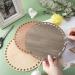 PandaHall Wooden Basket Bottoms for DIY Craft - 7.8 Round Crochet Base, Large Natural Wood Shaper for Weaving, 8mm Hole, 3 Colors - Buy Online on GoSupps.com