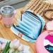 Sanitary Napkin Storage Bag | Menstrual Cup Pouch | Large Capacity Makeup Organizer | Coral Conch Stripe Design | Multi-Colored | Girls Travel Essential - Buy Online on GoSupps.com