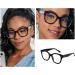 Shop Bold Frame Oversized Blue Light Glasses for Women - Stylish Round Computer Frames in Red | International Shipping - Buy Online on GoSupps.com