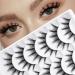 Manga Lashes Natural Look False Eyelashes Faux Mink Wispy Fluffy Anime Lashes 6 pairs Pack Look Like Individual Clusters by Pleell Manga Eye 7-16mm