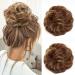 JJstar 2PCS Messy Bun Hair Piece Curly Fake Hair Buns Donut Tousled Updo High Heat Resistant Synthetic Fiber Hair Scrunchies Pieces for Women Girls Ponytail Extension(Brown & Blonde) Brown / Blonde