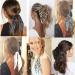 Funlovin 2-in-1 Scrunchies Scarf Hair Ribbon Ties - 6pcs Vintage Ponytail Scarves Scrunchie Set for Women - Buy Online on GoSupps.com