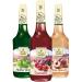 Moulin de Valdonne - Assorted Grenadine Syrup, Mint Syrup and White Peach Syrup for Refreshing Drinks, Cocktail with or without Alcohol, 3 Bottles 70 cl