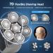Qhecomce Head Shavers for Men 6-in-1 Elctric Razor for Bald Men 7D Wet/Dry Cordless Men's Electric Shaver Waterproof Grooming Kit - Wireless and Type-C Charging (Black&Silver) - Buy Online on GoSupps.com
