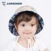 LANGZHEN Beach Sun Protection Hat for Baby Girls - Adjustable Toddler Kids Wide Brim Play Hat with Chin Strap - Beige, Fish Design - 6-12 Months - Buy Online on GoSupps.com