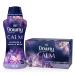 Downy Infusions Dryer Sheets Laundry Fabric Softener, Calm, Lavender & Vanilla Bean, 200 Count and Downy Infusions Laundry Scent Booster Beads for Washer, Calm, Lavender & Vanilla Bean, 26.5 oz Dryer Sheets and Scent Boost