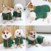 Pejoye XL Green Dog Drying Coat - Fast Absorbent Microfibre Bath Robe Towel for Pets - Buy Online on GoSupps.com