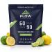 Flow Formulas Lemon Lime Endurance Drink Mix, Top 12 Allergen-Free, Carbohydrate & Electrolyte Sports Fuel Powder for Performance Training, High Carb Hydration Exercise Support, Gluten-Free, 10 Serv