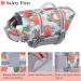 Vivaglory Ripstop Dog Rescue Vest - Buoyant & Visible Small/Medium Life Jacket for Dogs - Flower Orange (Chest 43-53cm) - Buy Online on GoSupps.com