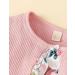 Puseky Toddler Baby Girls Floral Print Dress and Cardigan Set | Sleeveless Outfit for Baby Girl | 2Pcs Set | 2-3 Years | Pink - Buy Online on GoSupps.com