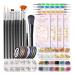 Nail Art for Women Multifunctional 3D Effect Dotting Kit Clean Brushes Manicure Tool Set for Beauty Nail Accessories