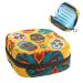 Women's bonds storage pockets Stillpad holder gothic punk boho skull head flower portable period kit pocket feminine product bag for women girls color1