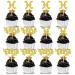 12Pcs Taurus Cupcake Topper Big Taurus Energy/Taurus Season 12 Constellation April/May Birthday Cupcake Decoration Horoscope Astrology Birthday Party Supplies Gold Glitter