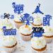 40Pcs Graduation Cupcake Toppers 2024 Blue Glitter Senior Class of 2024 Cupcake Toppers Diploma Grad Cap Cupcake Picks 2024 for Grade Graduation Party Supplies - Buy Online on GoSupps.com