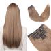 Vlasy Clip in Hair Extensions Human Hair Seamless Hair Extensions Clip in Real Human Hair 7 Pieces Straight Natural Thick Weft Human Hair Clip in Extensions for Women 10A# 8 Inch(40 g) 8 Inch (40 g) 10A# Medium Ash Brown