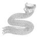 YINETTECH Long Chain Tassel Hair Clip Shiny Rhinestone Tassel Barrette Fashion Hairpin Headdress Ponytail Hair Accessories for Girls Women Silver 39cm