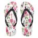 Mnsruu Cat Kitten Rose Flip Flops Home Hotel Spa Bedroom Travel XXL for Men Women