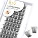BQ lash single eyelash 72 clusters colored eyelashes individually at home cluster lashes B47 B02 B09 black eyelashes for DIY eyelash extension DIY eyelash bushes (B47 D-16mm) D-16 mm B 47