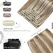 Shop Moresoo Real Hair Clip-In Extensions - Blonde & Light Brown Remy Hair 120g 50cm | Premium Quality Natural Look - Buy Online on GoSupps.com