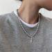 Oralgo's Exquisite Gray Pearl Necklace - Elegant Collarbone Chain with Loop Trailer & Charm Decoration for Women - Premium Copper Jewelry - Buy Online on GoSupps.com