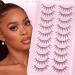 Geeneiya 02A 3D Mink Eyelashes Pack - 10 Pairs Natural Look Fluffy Individual Cluster Extension Lashes - Buy Online on GoSupps.com