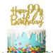 Tenhaisi Gilttery Gold Happy 99th Birthday Cake Topper Cheers to 99 Years Birthday Anniversary Party Decoration Birthday Party Decoration