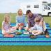 Large Waterproof Outdoor Blanket for Beach, Camping, Picnic - Blue Stripe (79 x 59) - Buy Online on GoSupps.com
