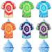 Kids' Hippie Tie Dye Themed Happy Birthday Cupcake Toppers Set of 18 - Rainbow Tie Dye Party Baby Shower Party and Birthday Party Groovy Carnival Decorations for Boys and Girls - SugarGera (1)