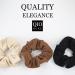 QIOKCKC 3Pcs Big Scrunchies for Thick Hair - Soft Satin Neutral Scrunchies for Women and Girls in Black, Coffee, Off - Buy Online on GoSupps.com