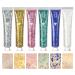 6 Pack Body Glitter Gel Face Glitter for Body Face Eye Hair Nails Glitter Makeup Liquid Long Lasting Sparkling Mermaid Chunky Glitter Gel for Festival Art Party Halloween (6 Color Sets)