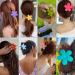 8PCS Flower Hair Claw Clips Set - Matte Finish, Strong Hold Hair Clamps for Women & Girls - Hair Accessories in 8 Colors: Blue, Pink, Rose Red, Purple, Yellow, Green, Orange - Buy Online on GoSupps.com