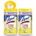 Lysol Disinfectant Wipes Multi-Surface Antibacterial Cleaning Wipes For Disinfecting and Cleaning Lemon and Lime Blossom 80 Count (Pack of 2)