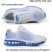 TORISKY Sports Sneakers for Men & Women - Lightweight Air Cushion Running Shoes - Comfortable Gym Fitness Footwear - EU Size 39 - White & Blue - Buy Online on GoSupps.com