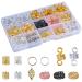 200 pieces of hair braiding rings aluminum hair coil Dreadlocks pearls adjustable metal Hair cuffs gold and silver hair clamps hair clamps with storage box for hair accessories