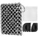 Dutch oven cleaning set - 4 packs of cast iron cleaner chain scrubber cast iron cleaner for cast iron pans with pan sucks grill scrap kitchen towel