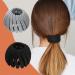 Sibba Bird Nest Hair Clip Set - 2 Pcs Hairpins for Lazy Ponytail Holders and Bun Styles - Velvet Fleece Head Accessory for Women and Girls - Black/Grey - Buy Online on GoSupps.com