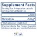 Vital Nutrients Melatonin 20mg - 60 Vegetarian Capsules for Sleep Support - Buy Online on GoSupps.com