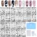 NICENEEDED 15PCS Nail Art Stamping 12 Plate 1 Stamper 1 Scraper and 1 Storage Bag Nail Stamp Plates Animal Image Template Tools for Nails Decoration Professional DIY Salon 12PCS