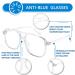 Feizedy Retro 70s 80s Blue Light Filter Glasses for Men & Women - Clear 54mm PC Gaming & Computer Glasses with Blue Light Blocking - Buy Online on GoSupps.com